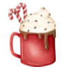 ☕️ Эмодзи «Зелёные зимние буквы» для Telegram