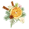 🍊 Эмодзи «Зелёные зимние буквы» для Telegram