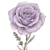 🌹 Эмодзи «лавандовые эмодзи и буквы» для Telegram