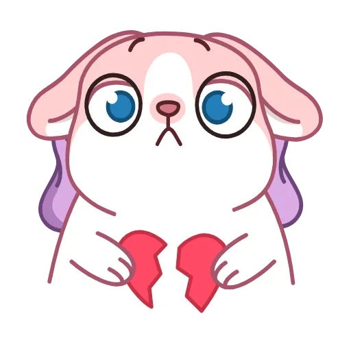 💔 Эмодзи «Зайка» для Telegram