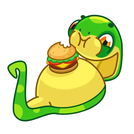 🍔 Эмодзи «Змейка» для Telegram