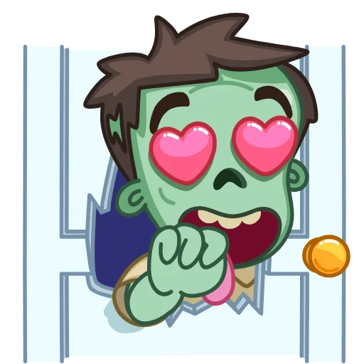😍 Эмодзи «Зомби» для Telegram