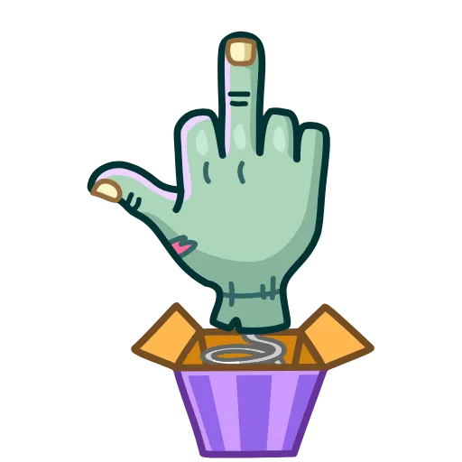 🖕 Эмодзи «Zombie Hand» для Telegram