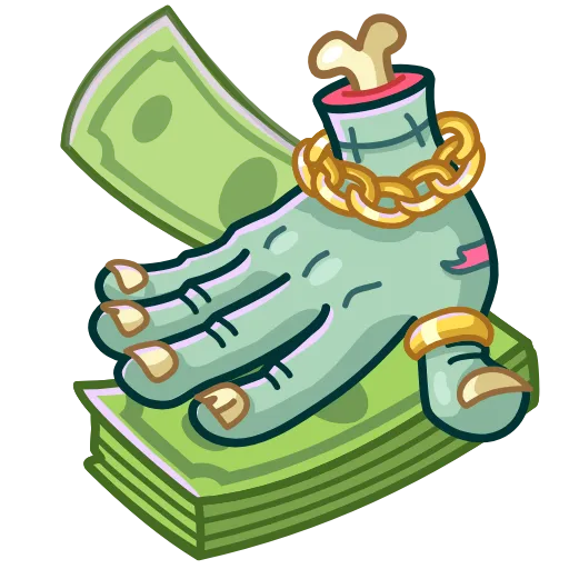💵 Эмодзи «Zombie Hand» для Telegram
