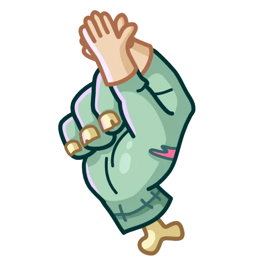 👏 Эмодзи «Zombie Hand» для Telegram