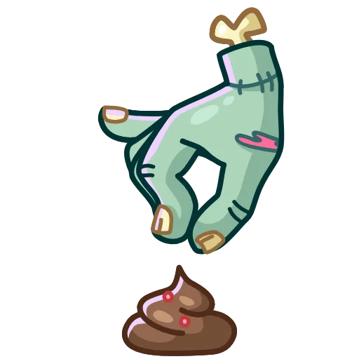 💩 Эмодзи «Zombie Hand» для Telegram