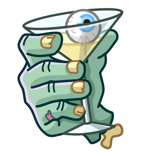 🍸 Эмодзи «Zombie Hand» для Telegram