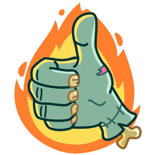 👍 Эмодзи «Zombie Hand» для Telegram