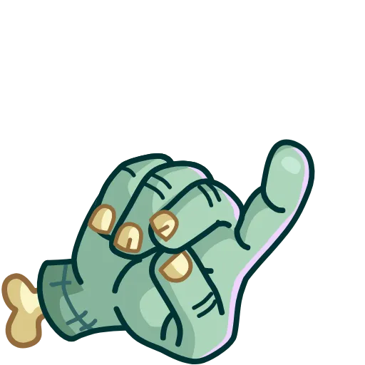 👆 Эмодзи «Zombie Hand» для Telegram