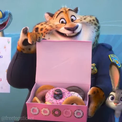 🍩 Стикер «Зверополис 2» для Telegram