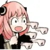 🤜 Эмодзи «Anya Forger #anime #girl #cute» для Telegram