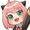 🤝 Эмодзи «Anya Forger #anime #girl #cute» для Telegram
