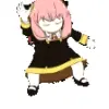 💃 Эмодзи «Anya Forger #anime #girl #cute» для Telegram