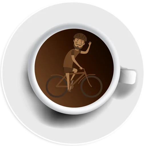 🚴‍♂️ Стикер «Abaryhien Coffee» для Telegram