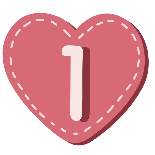 1️⃣ Эмодзи «Aesthetic Love - векторные буквы, сердечки и иконки» для Telegram