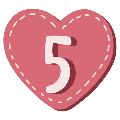 5️⃣ Эмодзи «Aesthetic Love - векторные буквы, сердечки и иконки» для Telegram
