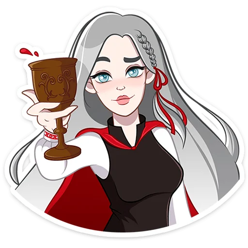 🍷 Стикер «Мара Агата без текста» для Telegram