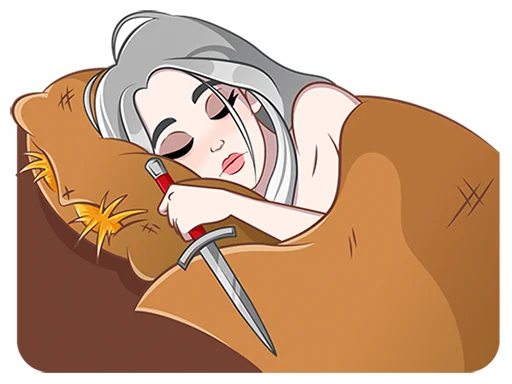 😴 Стикер «Мара Агата без текста» для Telegram