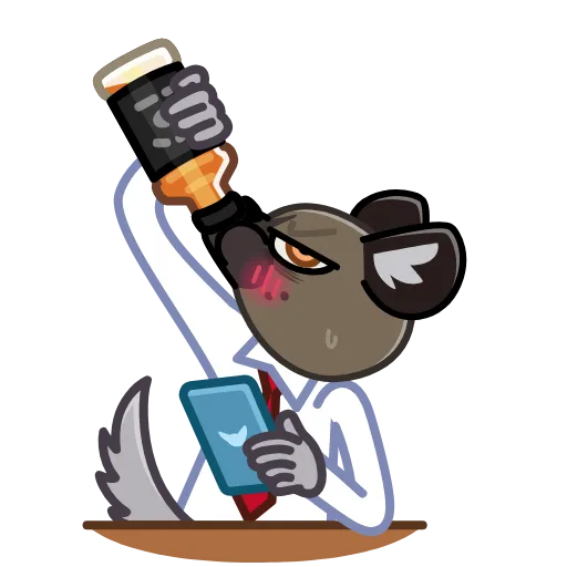 🥴 Стикер «Aggretsuko» для Telegram