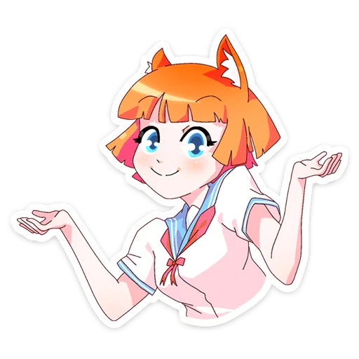 Стикерпак Айко-тян для Telegram — скачать