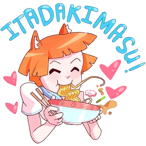 🍝 Эмодзи «Айко-тян» для Telegram