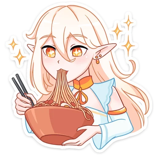 🍜 Стикер «Айрис без надписей» для Telegram