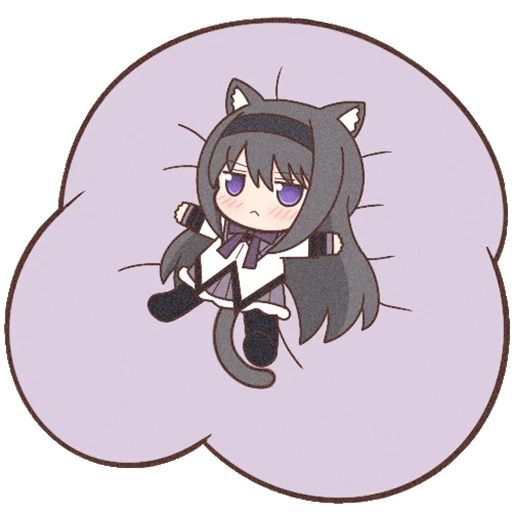 Стикерпак Homura Akemi Neko для Telegram — скачать
