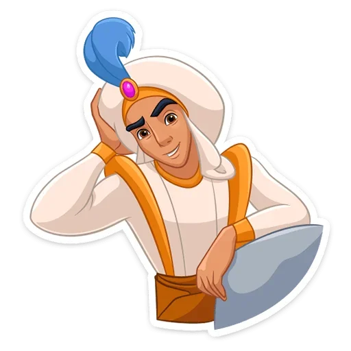 😉 Стикер «​​​​Аладдин и его друзья» для Telegram