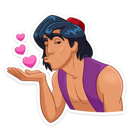 😘 Стикер «​​​​Аладдин и его друзья» для Telegram
