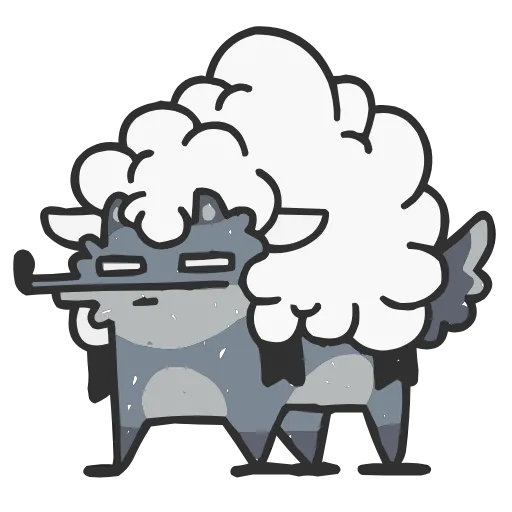 🤩 Эмодзи «Волчара Альфа» для Telegram