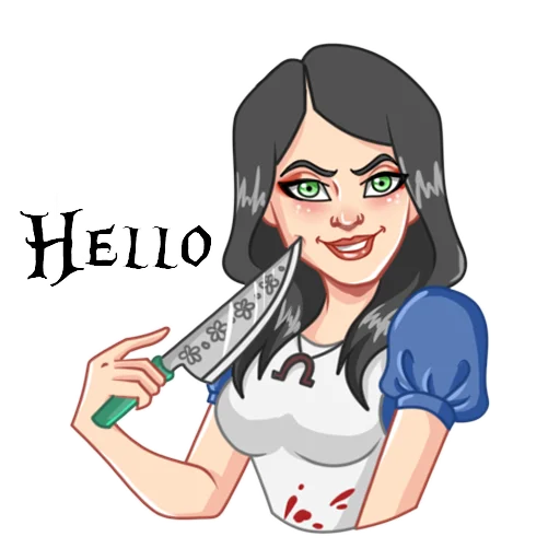 Стикерпак Alice Madness Returns для Telegram — скачать
