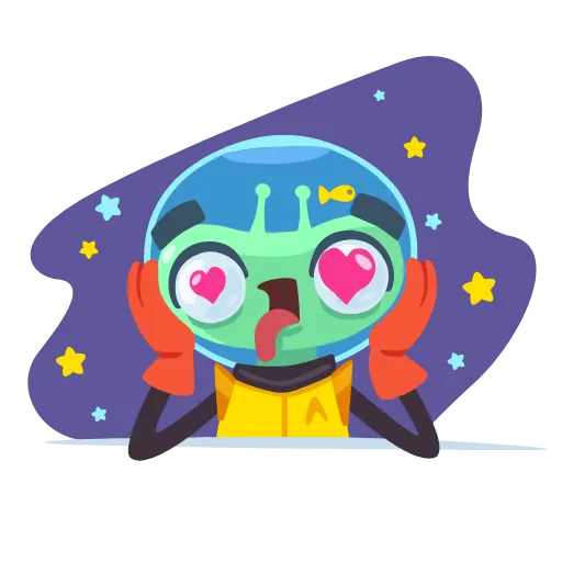 😍 Стикер «Alien Grisha» для Telegram