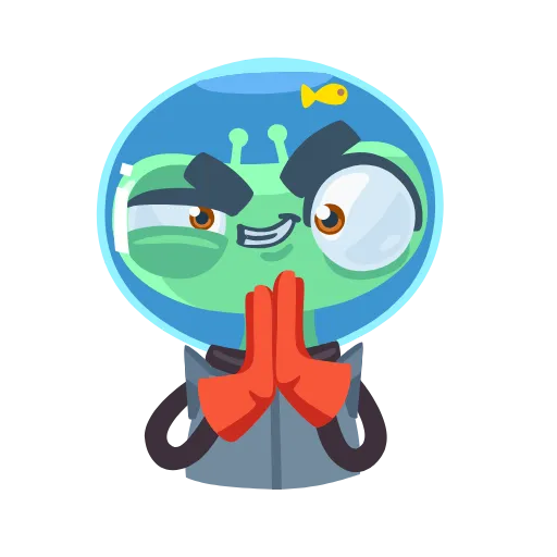 😈 Стикер «Alien Grisha» для Telegram