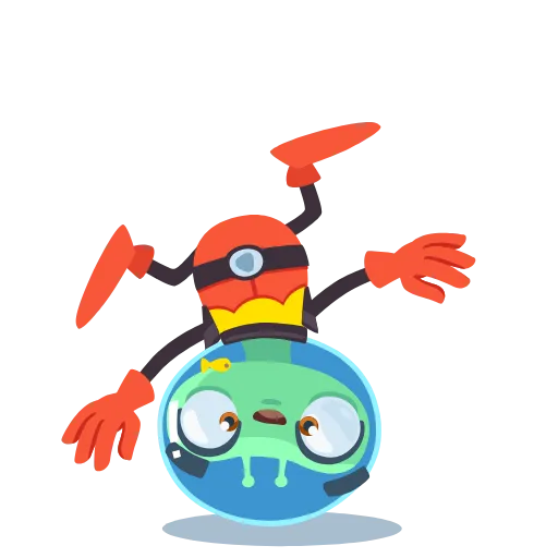 🙃 Стикер «Alien Grisha» для Telegram