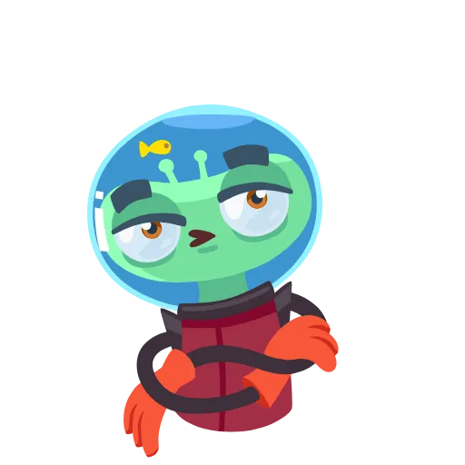 😑 Стикер «Alien Grisha» для Telegram