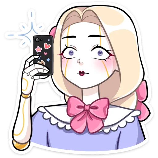 📱 Стикер «Кукла Алиса» для Telegram