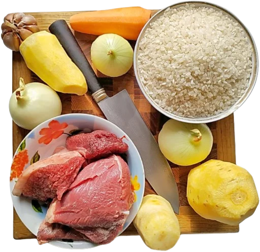 🥕 Стикер «Сообщество Любителей Плова Вкусного плова ВСЕМ НАМ» для Telegram