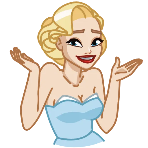 🤷‍♀️ Стикер «Beautiful» для Telegram