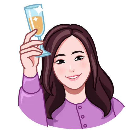 🥂 Стикер «Beautiful» для Telegram