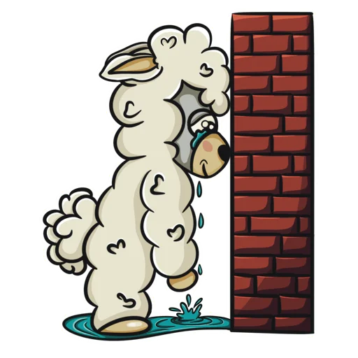 🤦‍♀️ Стикер «Альпака Флаффи» для Telegram