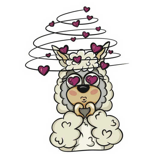 😍 Стикер «Альпака Флаффи» для Telegram