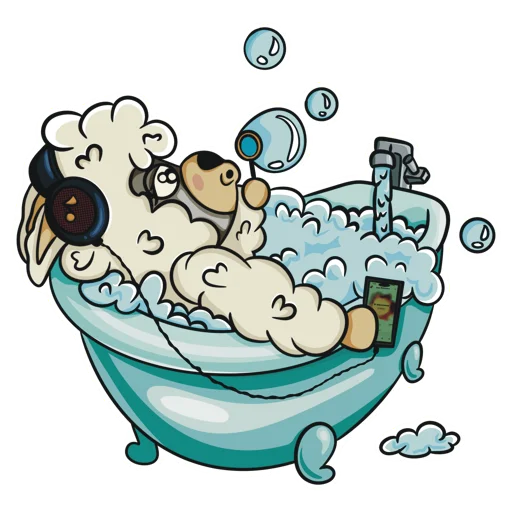 🛁 Стикер «Альпака Флаффи» для Telegram