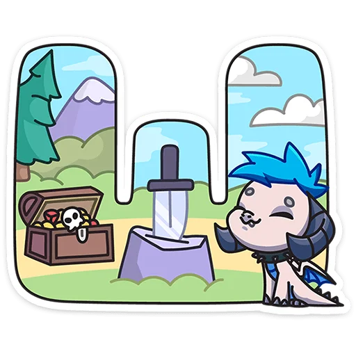 🔤 Стикер «Алфавит ВК» для Telegram