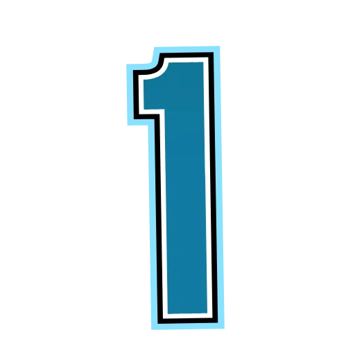 1️⃣ Эмодзи «Alphabet blue» для Telegram