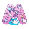 🤩 Эмодзи «Алфавит с персонажами ВК» для Telegram