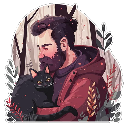 🐈‍⬛ Стикер «Amaranth Style» для Telegram