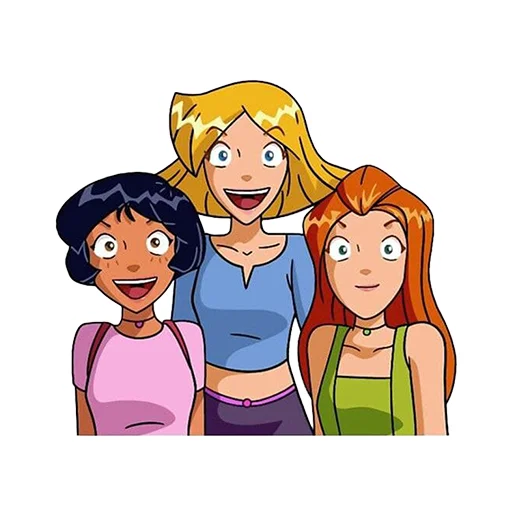 😀 Стикер «Totally _ Spies» для Telegram
