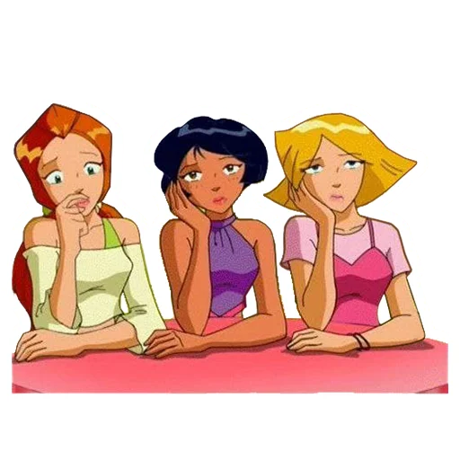 😕 Стикер «Totally _ Spies» для Telegram