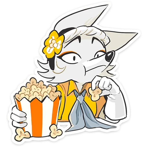 🍿 Стикер «Амели без надписей» для Telegram