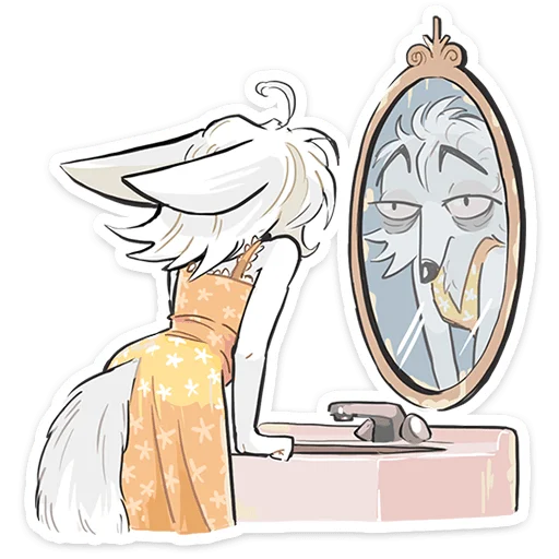 🪞 Стикер «Амели без надписей» для Telegram